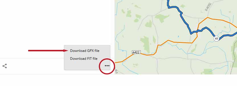 How to download the GPX route